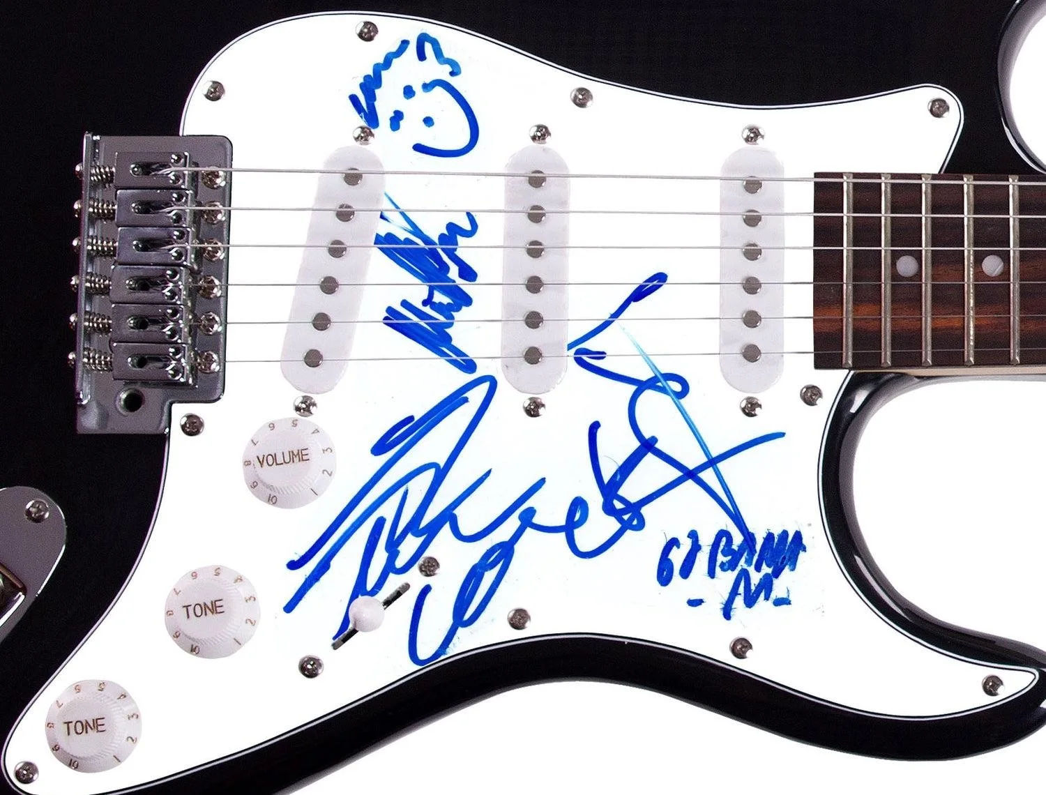 TK Webb & Band Signed Autographed Guitar, image 3