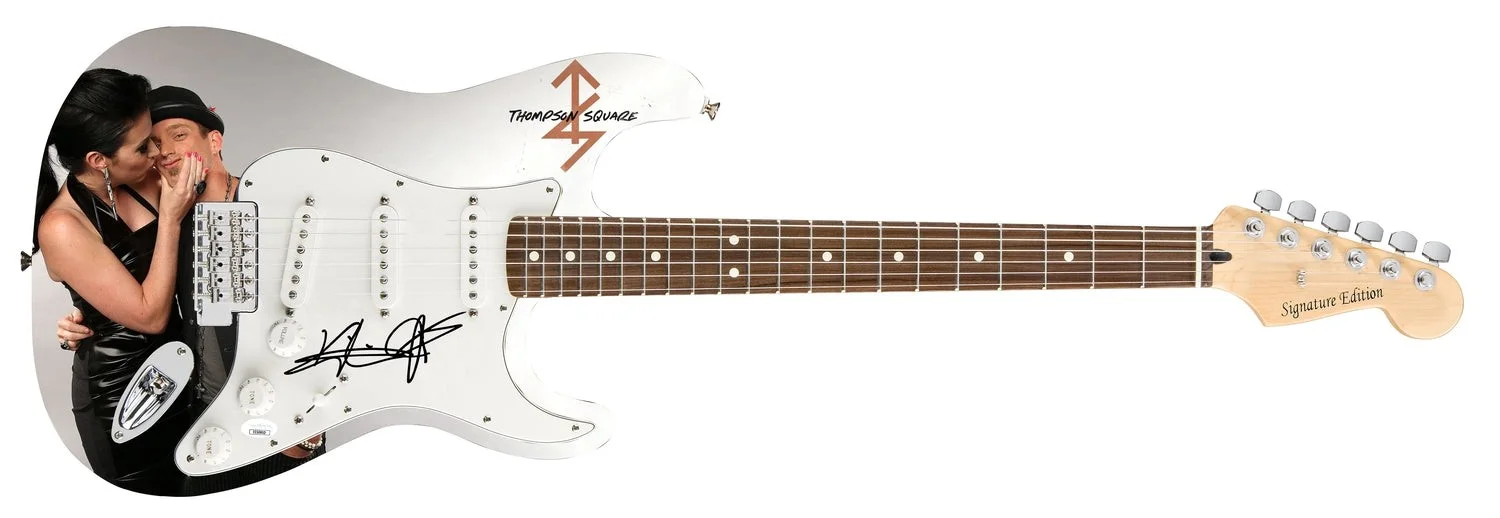 Thompson Square Signed Autographed Photo Graphics Guitar JSA, image 2