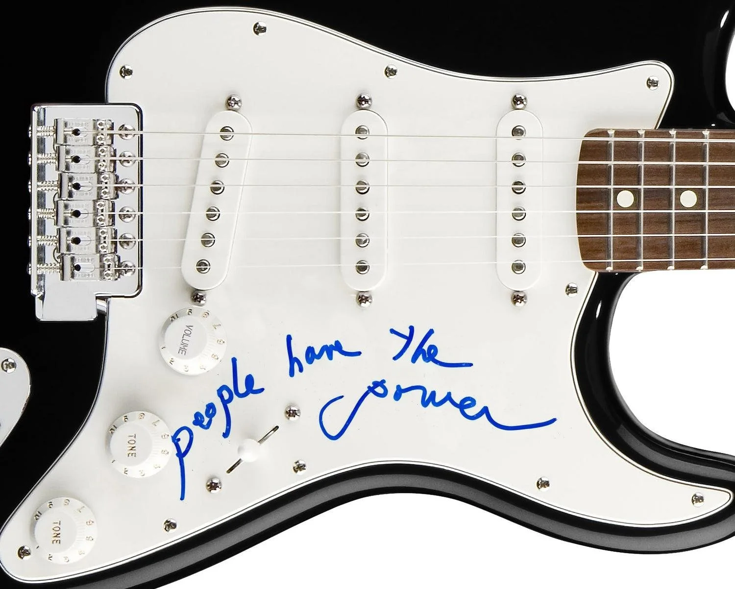 Patti Smith Autographed Rare People Have The Power Inscription Guitar, image 3
