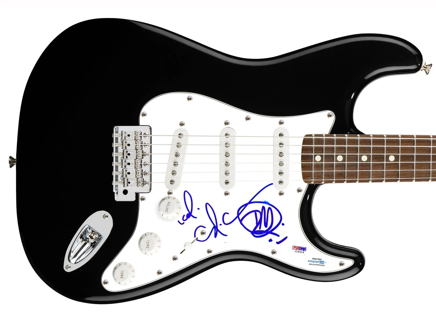 Gnarles Barkley Signed X2 Autographed Guitar CeeLo Green Danger Mouse ACOA PSA, image 2