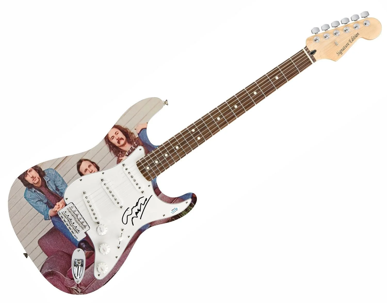 Graham Nash Signed Autographed 1/1 Custom Graphics Photo Guitar ACOA, image 3