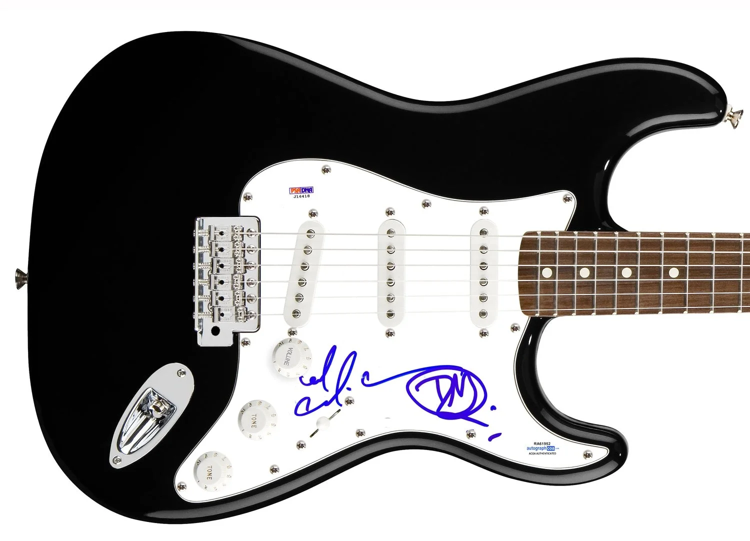 Gnarles Barkley Signed X2 Autographed Guitar CeeLo Green Danger Mouse ACOA PSA, image 2