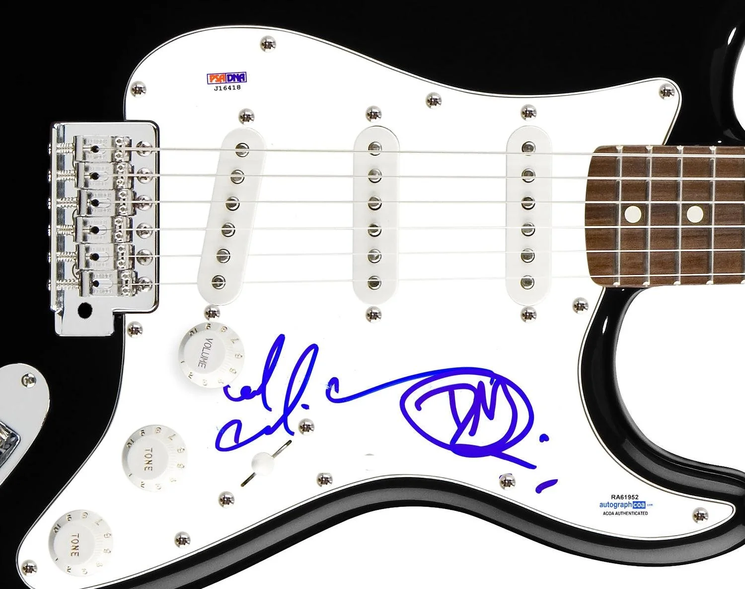 Gnarles Barkley Signed X2 Autographed Guitar CeeLo Green Danger Mouse ACOA PSA, image 3