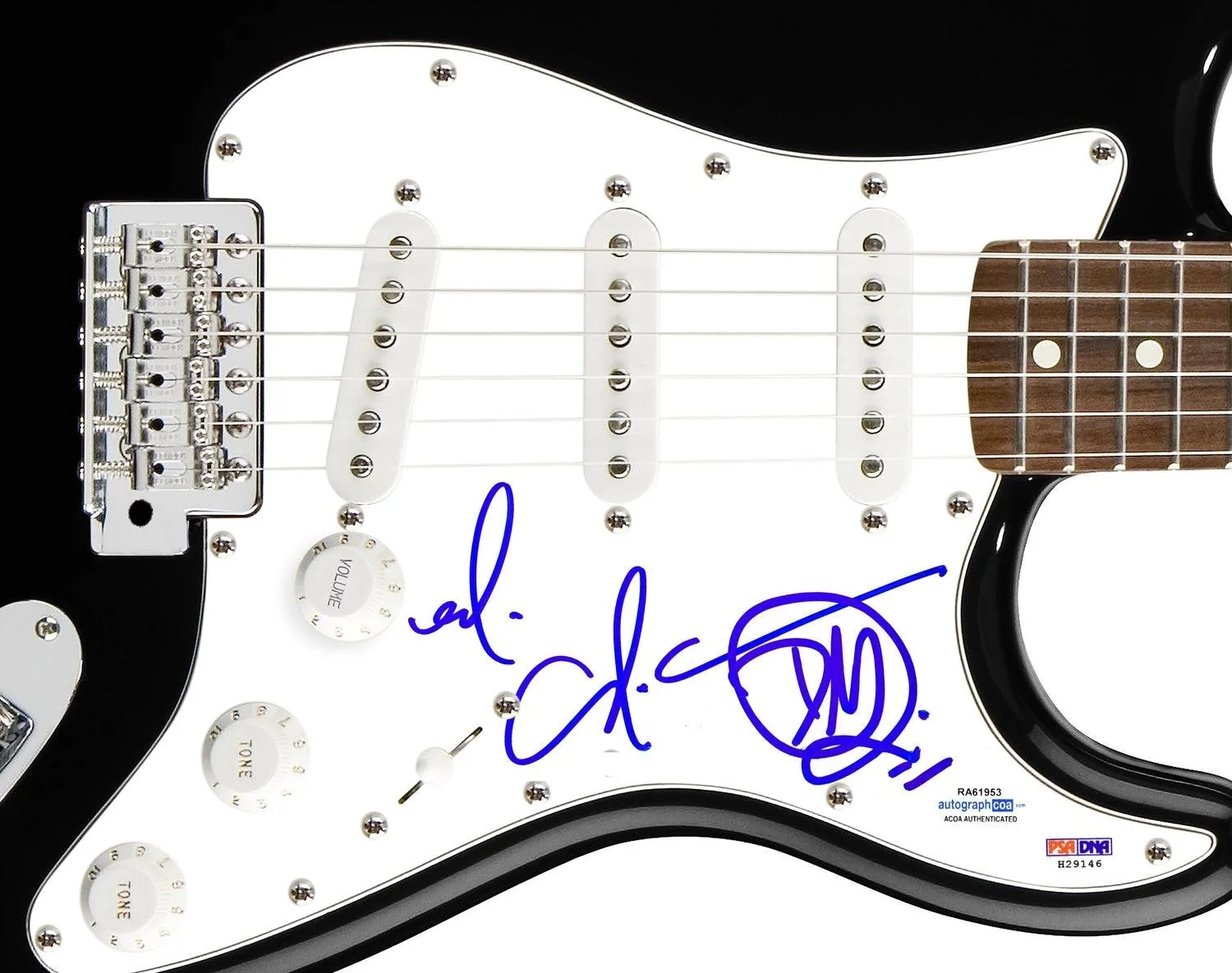 Gnarles Barkley Signed X2 Autographed Guitar CeeLo Green Danger Mouse ACOA PSA, image 3