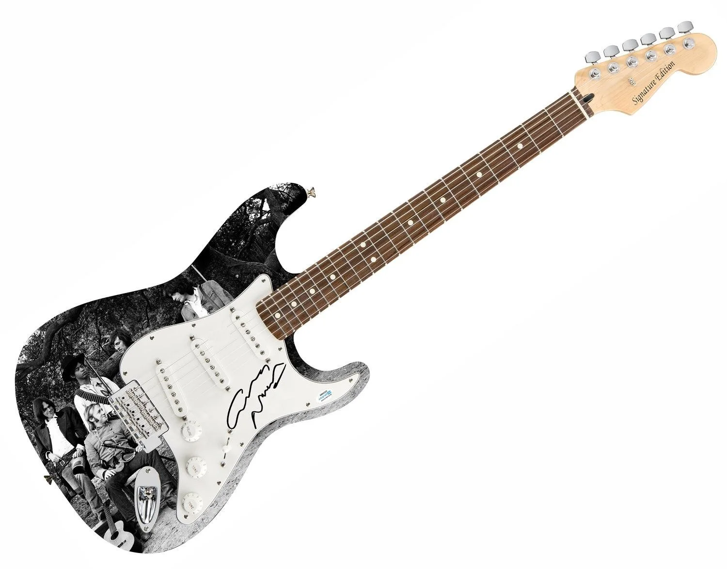 Graham Nash Signed Autographed 1/1 Custom Graphics Photo Guitar ACOA, image 3