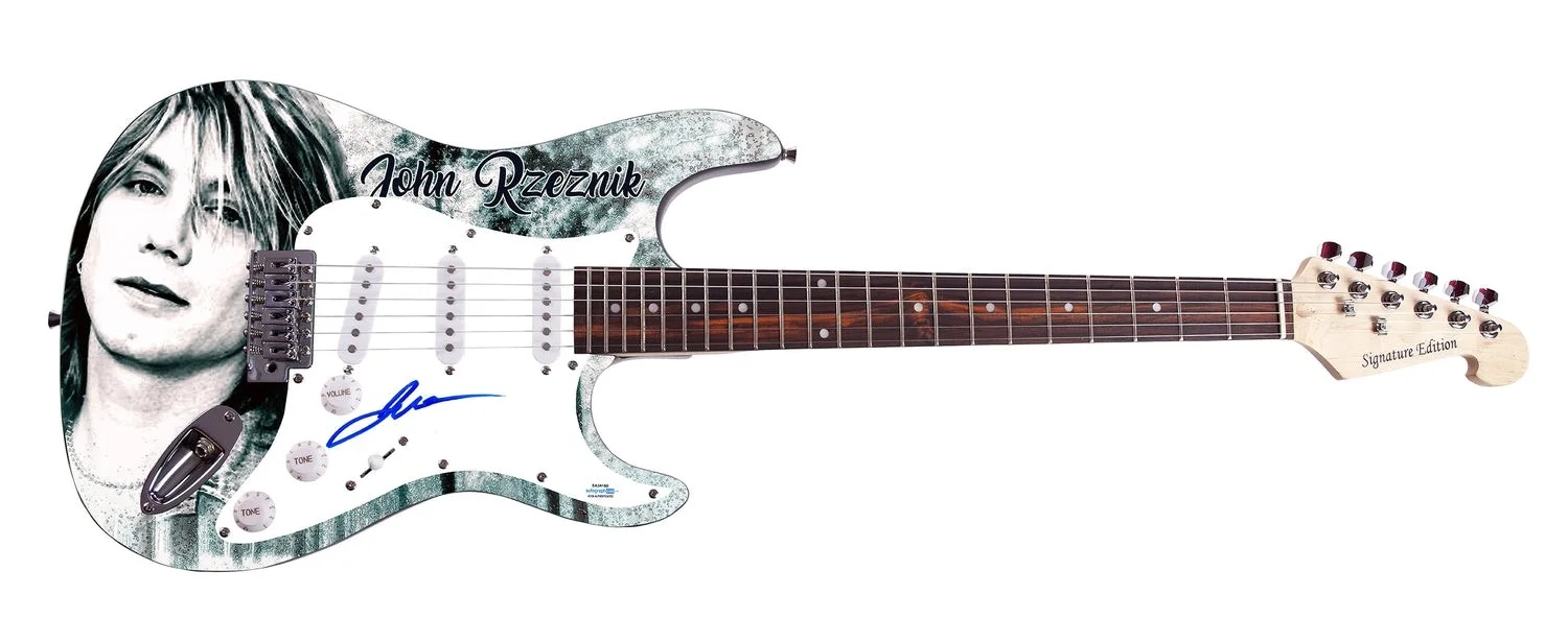 Goo Goo Dolls Johnny Rzeznik Signed Custom Graphics Photo Guitar ACOA, изображение 2