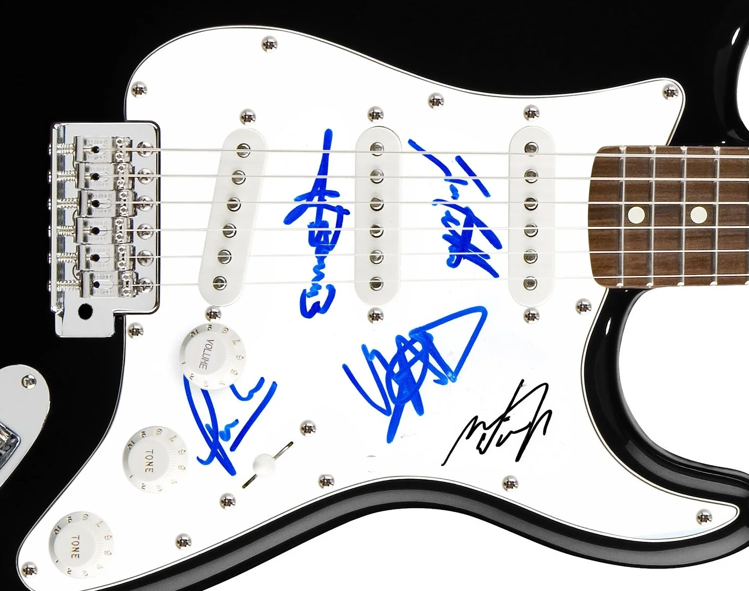 Evans Blue Signed Autographed Guitar ACOA, image 2