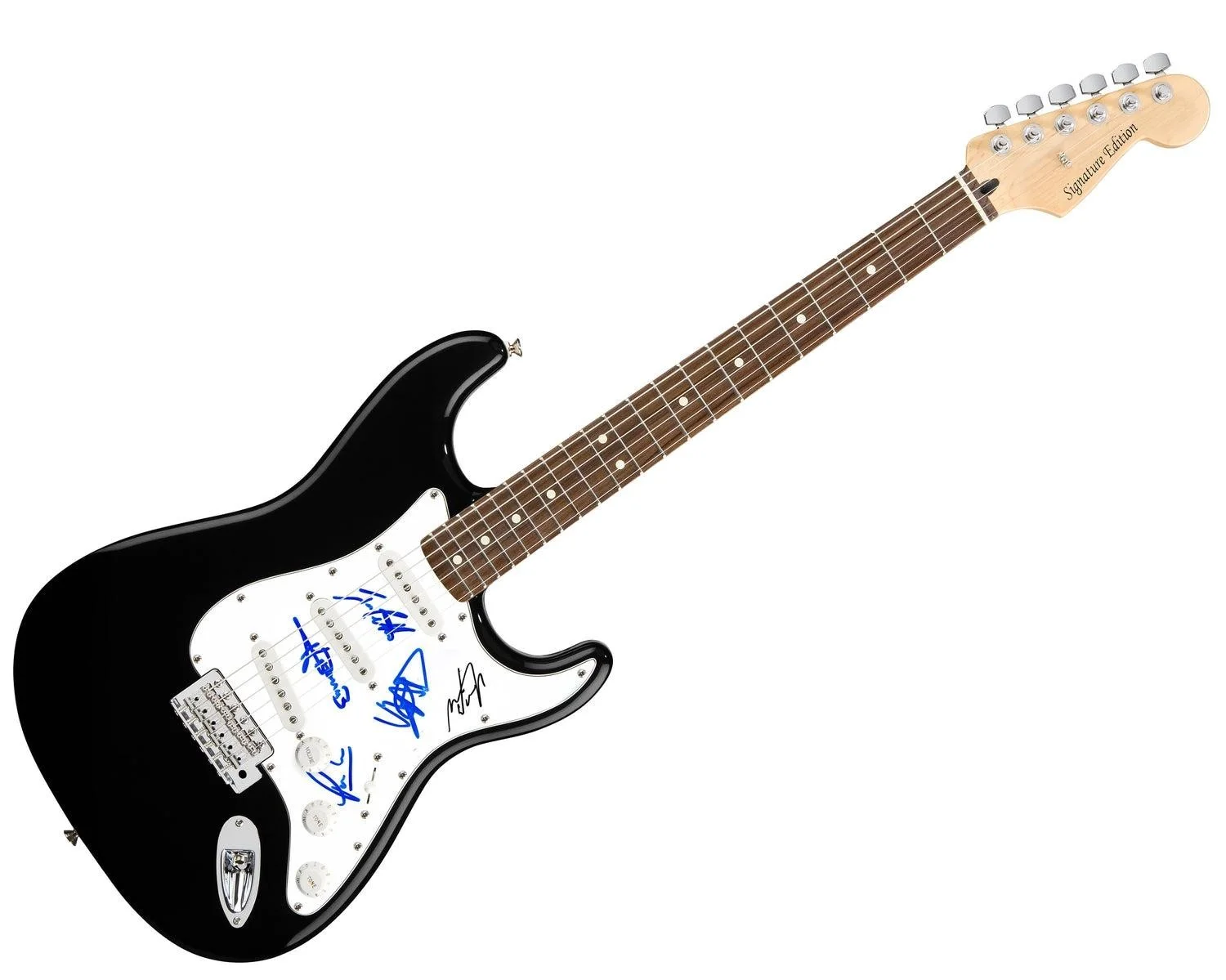 Evans Blue Signed Autographed Guitar ACOA, image 3