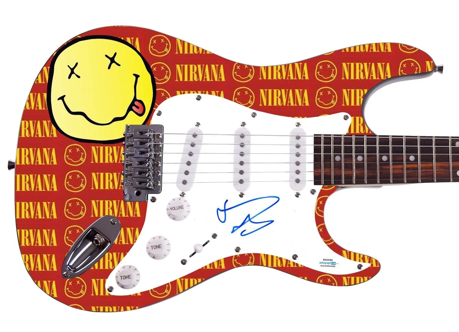 Dave Grohl Signed Nirvana Foo Fighters Autographed Guitar ACOA, image 3