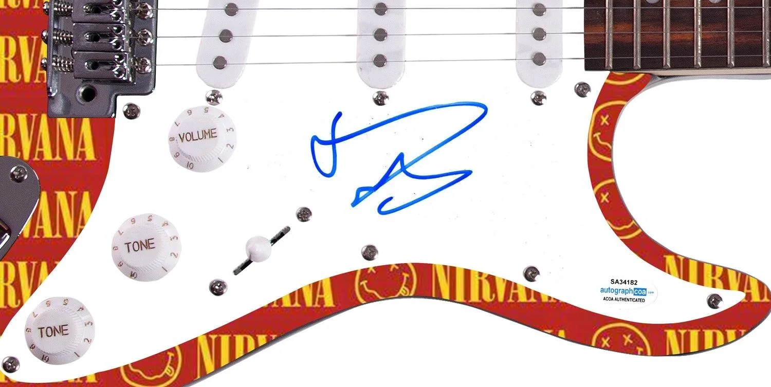 Dave Grohl Signed Nirvana Foo Fighters Autographed Guitar ACOA, image 4
