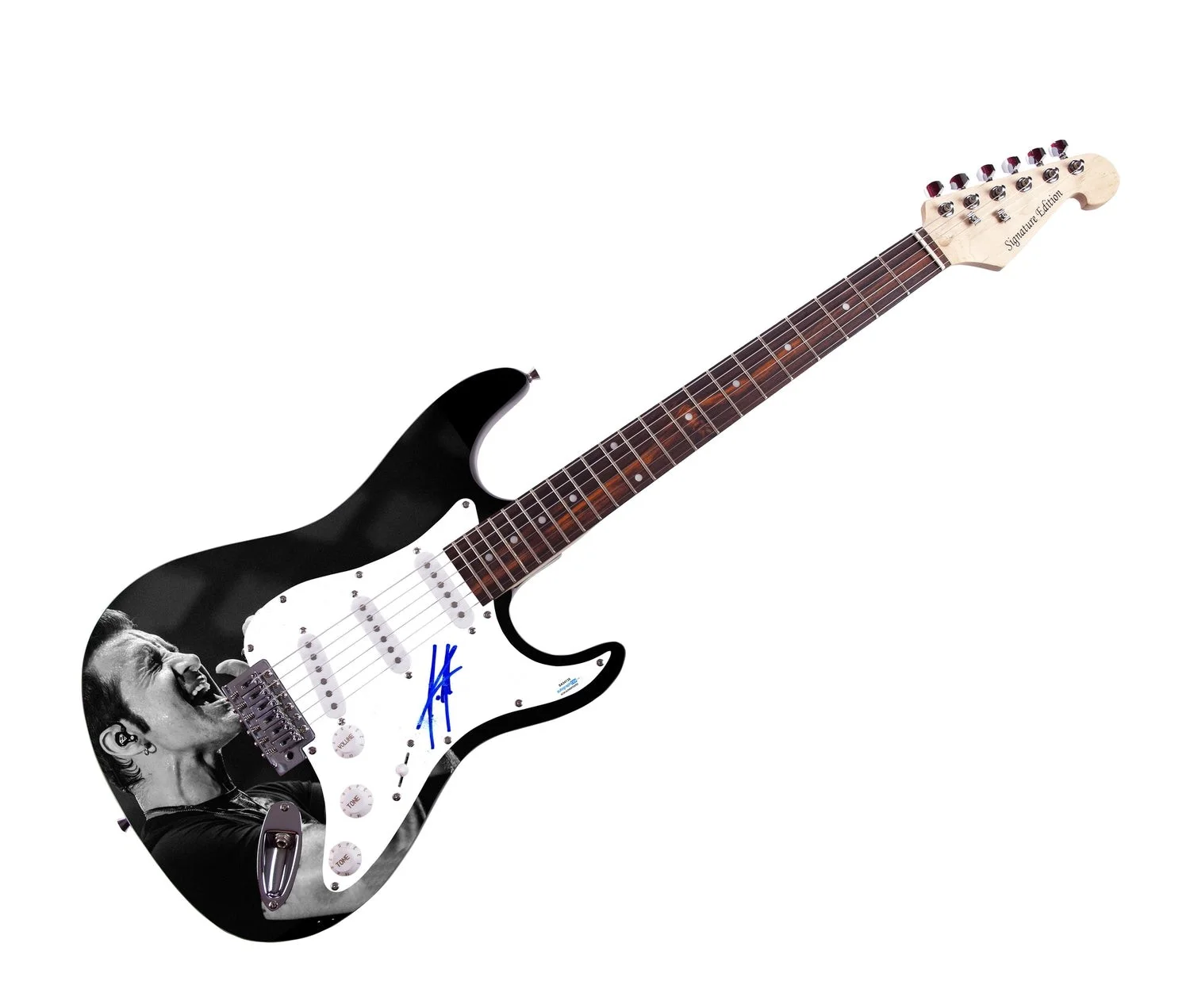 Creed Scott Stapp Signed Autographed Graphics Photo Guitar ACOA, image 2
