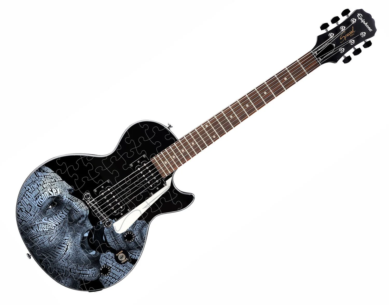Tool Maynard James Keenan Autographed Gibson Epiphone Les Paul Graphics Guitar A, image 2