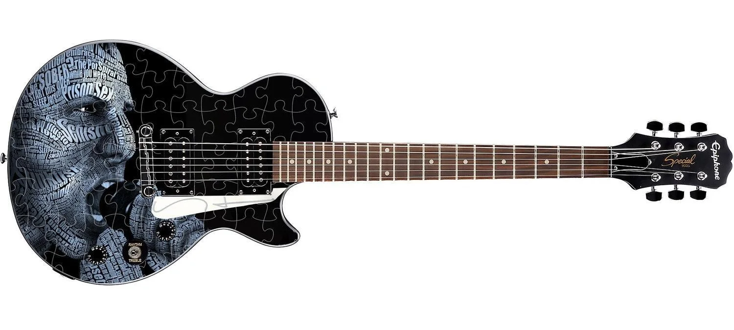 Tool Maynard James Keenan Autographed Gibson Epiphone Les Paul Graphics Guitar A, image 3