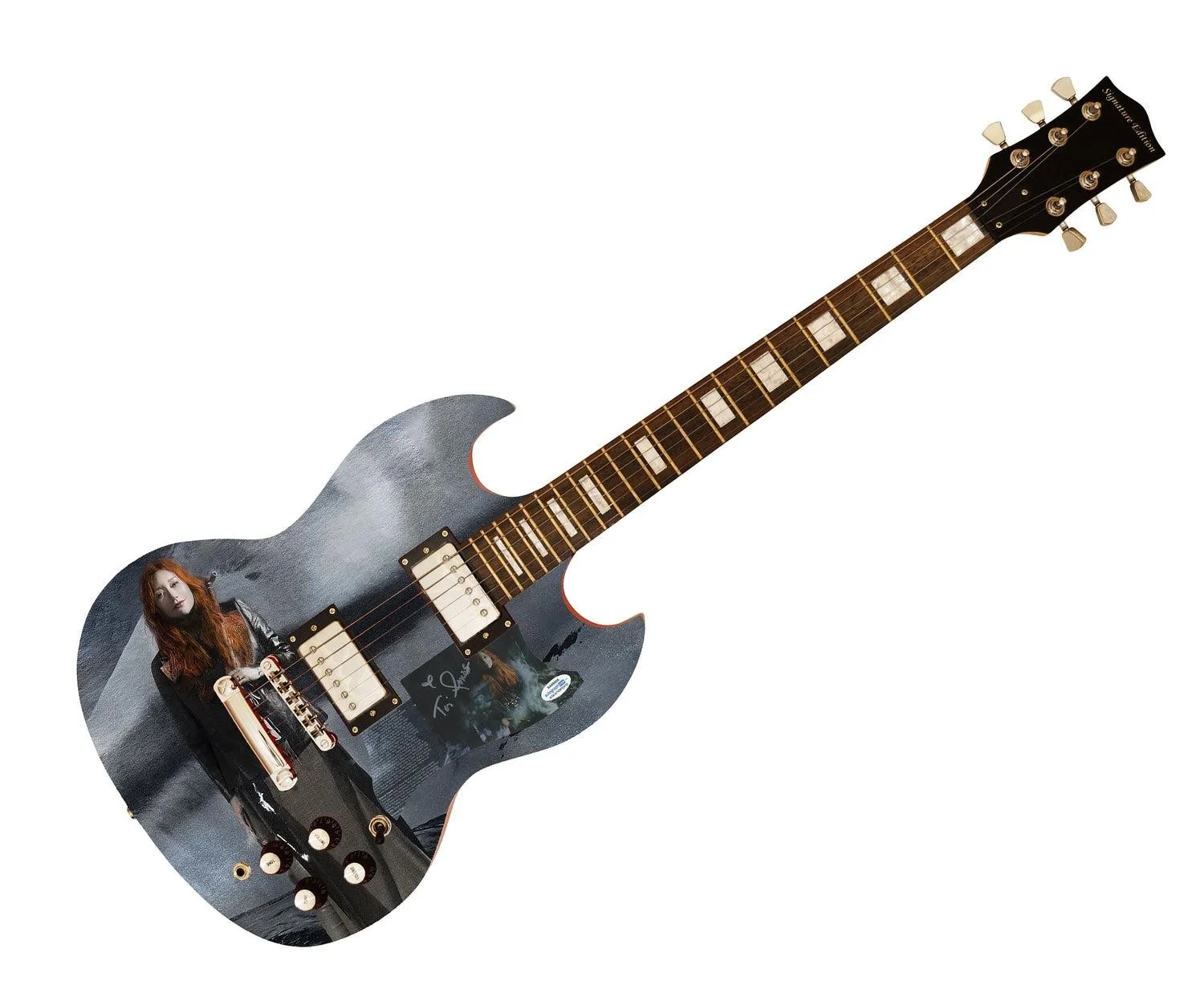 Tori Amos Signed Autographed Custom Photo Graphics Guitar ACOA, image 3
