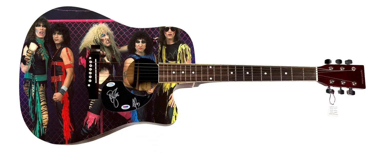 Twisted Sister Signed 1:1 Signature Edition Graphics Photo Guitar ACOA PSA, изображение 2