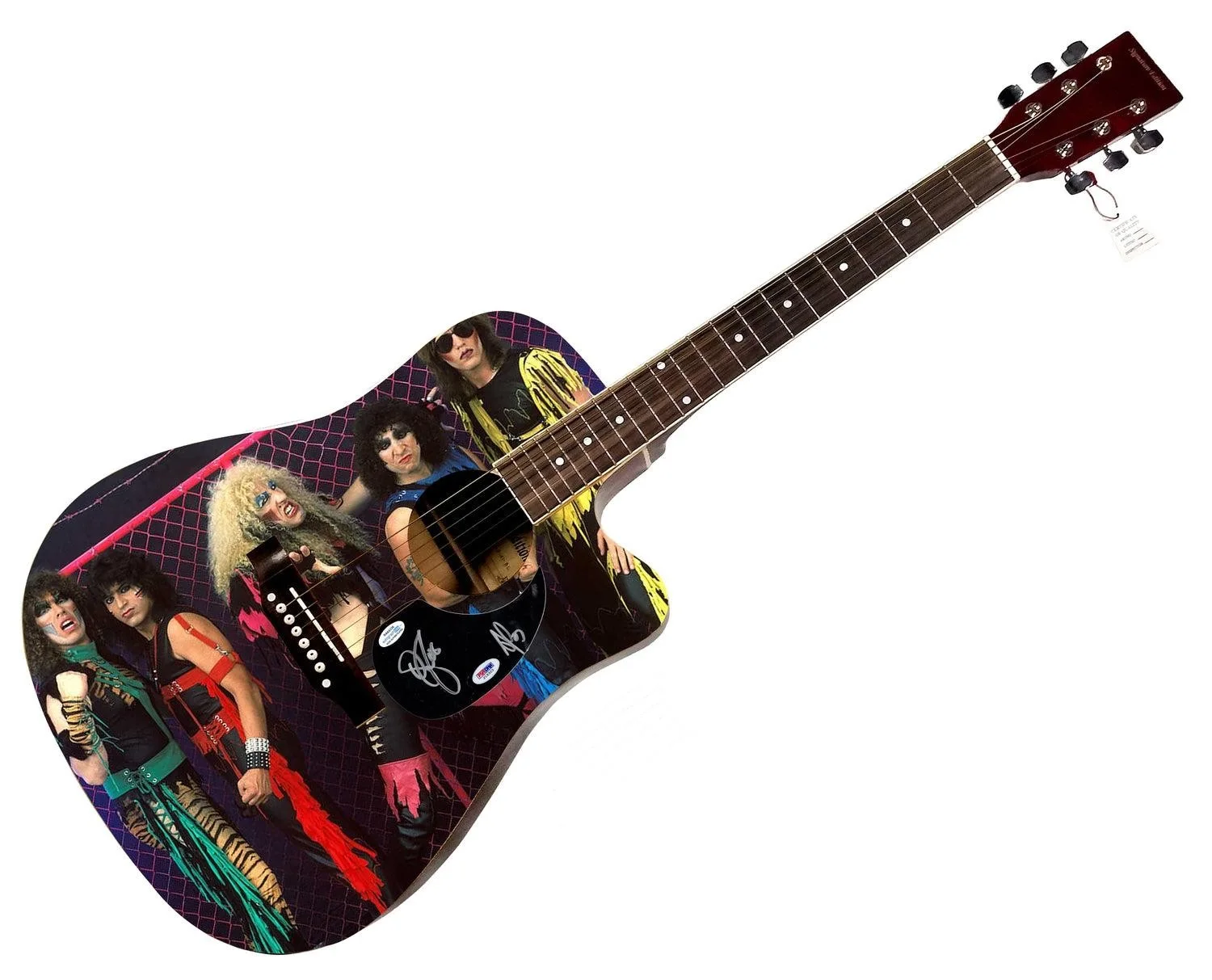 Twisted Sister Signed 1:1 Signature Edition Graphics Photo Guitar ACOA PSA, изображение 3