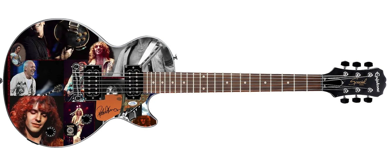Peter Frampton Autographed Gibson Epiphone Les Paul Photo Graphics Guitar ACOA A, image 2