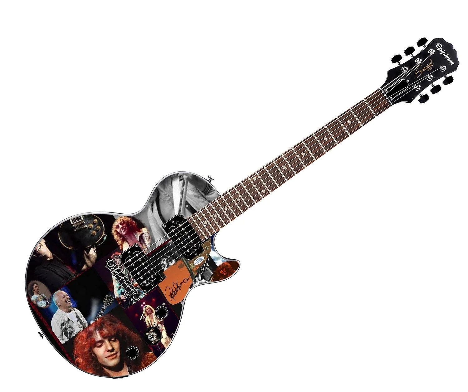 Peter Frampton Autographed Gibson Epiphone Les Paul Photo Graphics Guitar ACOA A, image 3