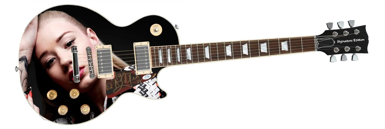 Iggy Azalea Signed Autographed Custom Photo Graphics Guitar ACOA, image 2
