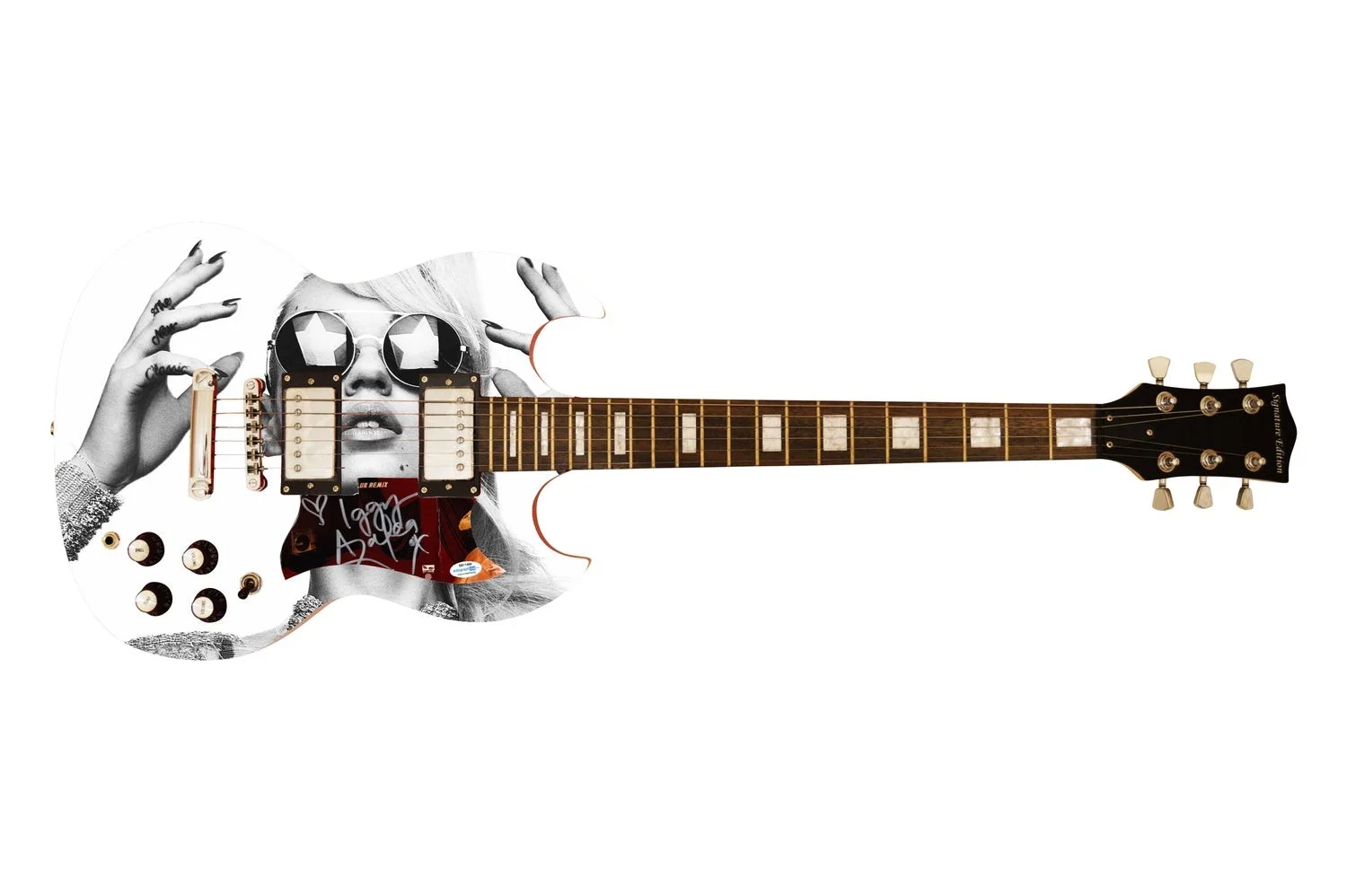 Iggy Azalea Signed Autographed Custom Graphics Photo Guitar ACOA, изображение 2