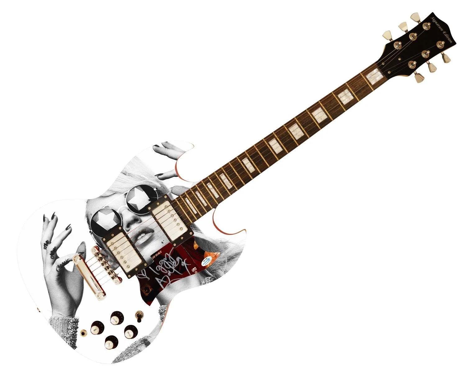 Iggy Azalea Signed Autographed Custom Graphics Photo Guitar ACOA, изображение 3