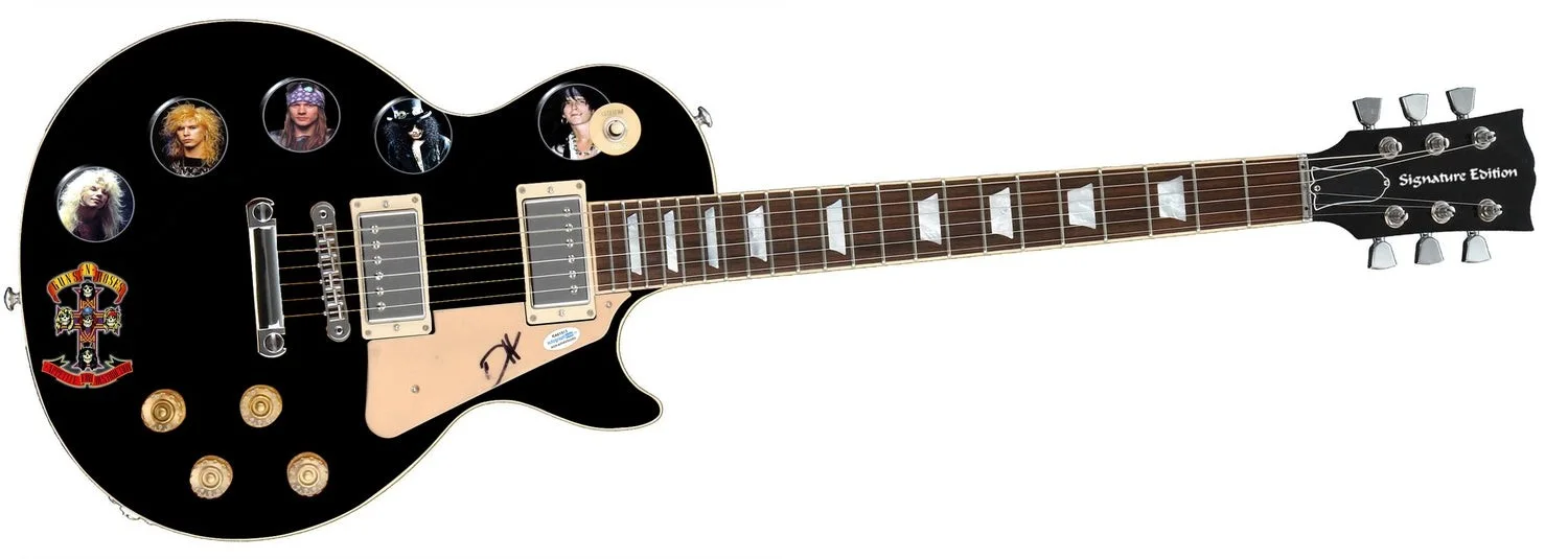 Guns N Roses Duff McKagan Signed Autographed 1/1 Custom Graphics Photo Guitar, изображение 2