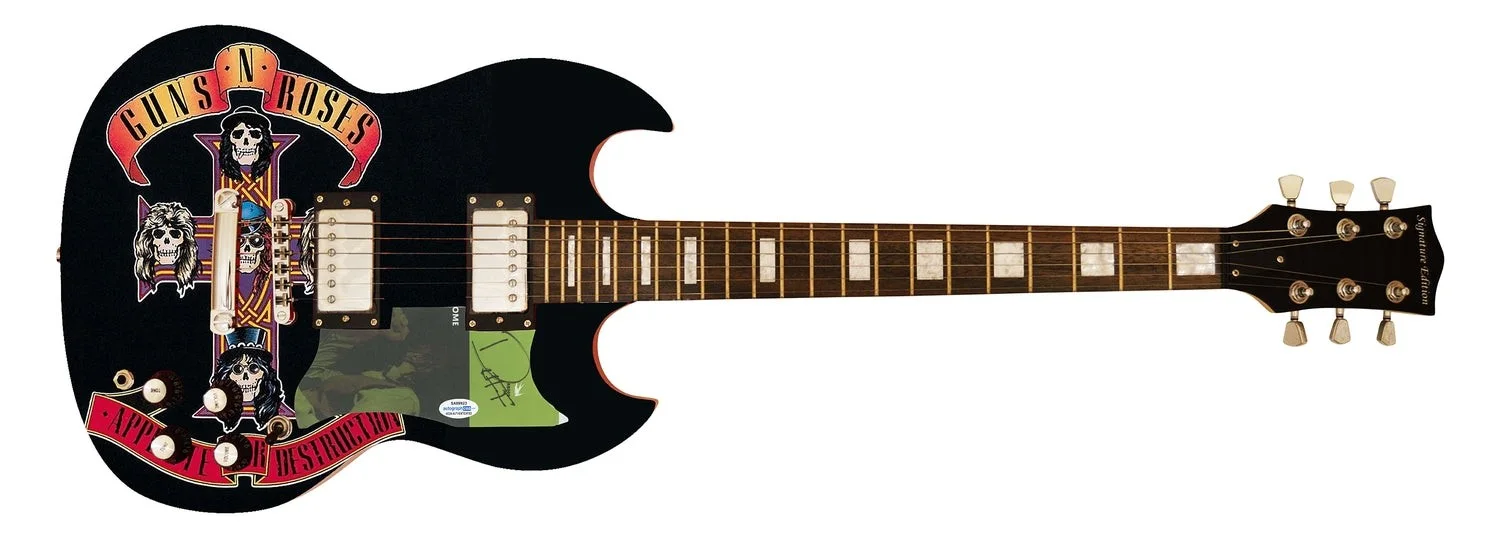 Guns N Roses Duff Mckagan Signed Autographed Custom Photo Graphics Guitar ACOA, изображение 2