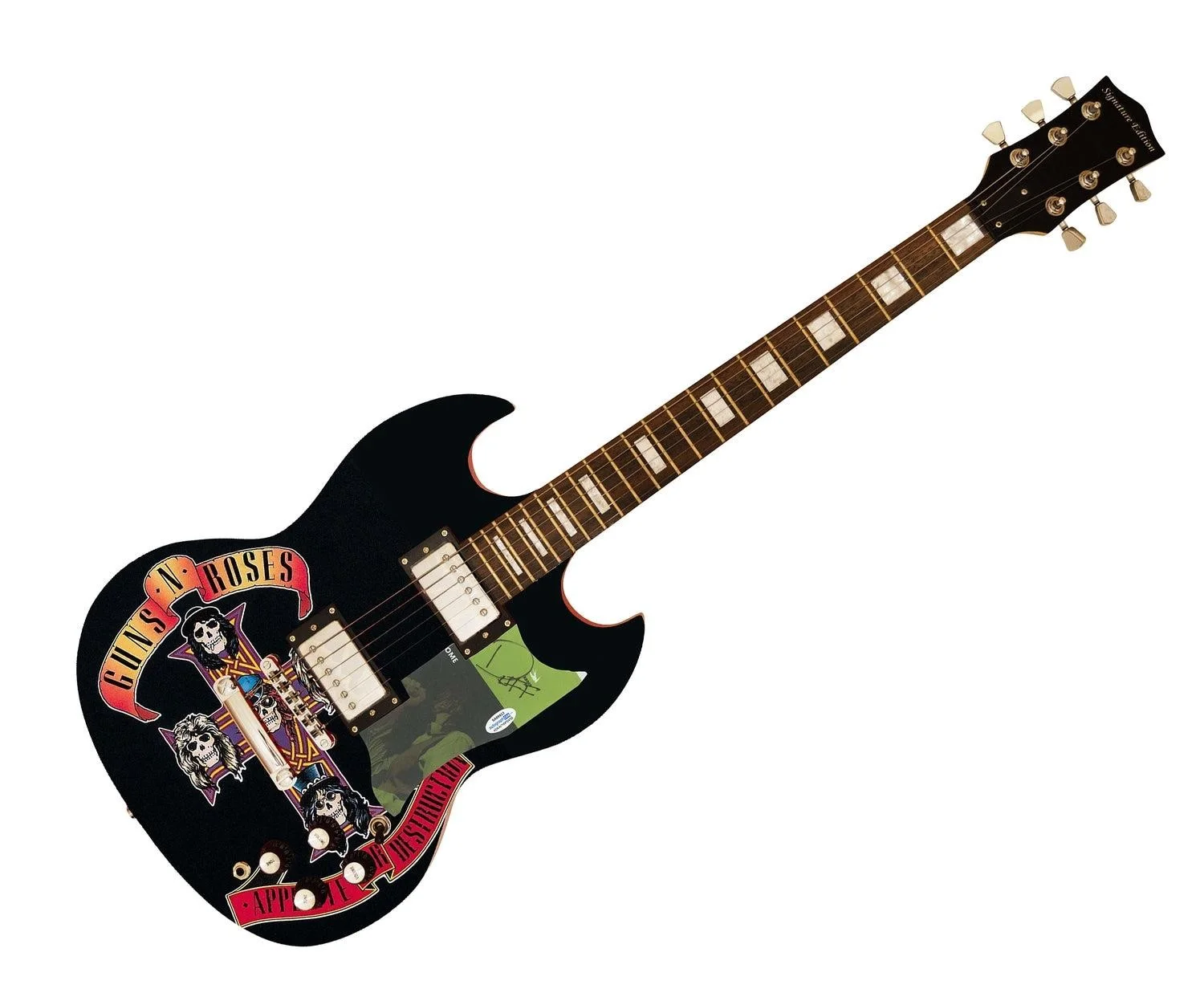 Guns N Roses Duff Mckagan Signed Autographed Custom Photo Graphics Guitar ACOA, изображение 3