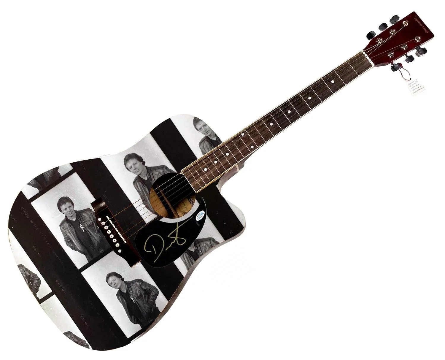 Delbert McClinton Signed 1:1 Signature Edition Graphics Photo Guitar ACOA, image 3