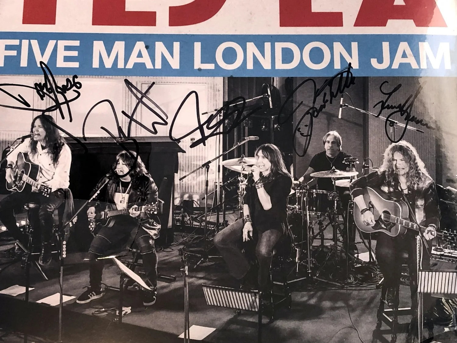 Tesla Five Man London Jam Double Colored Signed Vinyl Album Lp ACOA, изображение 2