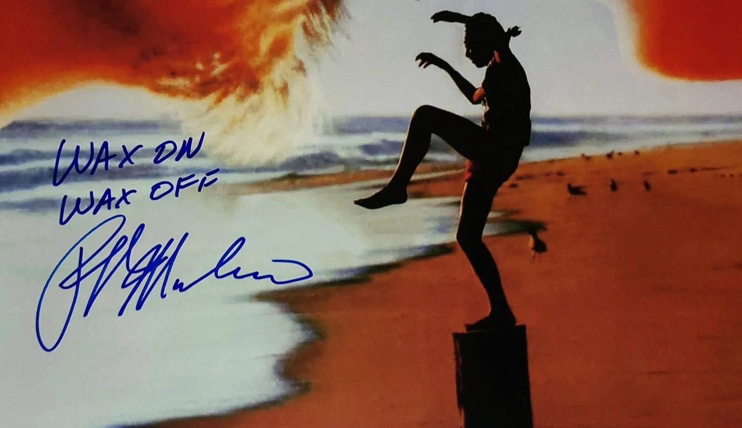 Ralph Macchio Autographed The Karate Kid 24x36 Poster Wax On Wax Off Exact Proof, image 2
