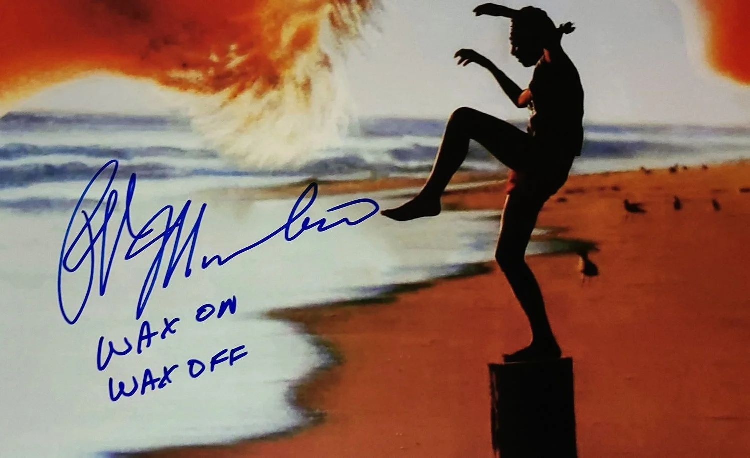 Ralph Macchio Autographed The Karate Kid 24x36 Poster Wax On Wax Off Exact Proof, изображение 2