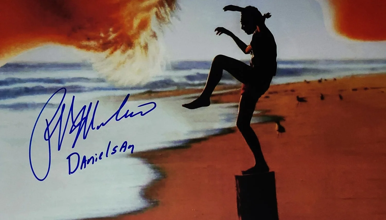 Ralph Macchio Autographed The Karate Kid 24x36 Poster Wax On Wax Off Exact Proof, изображение 2
