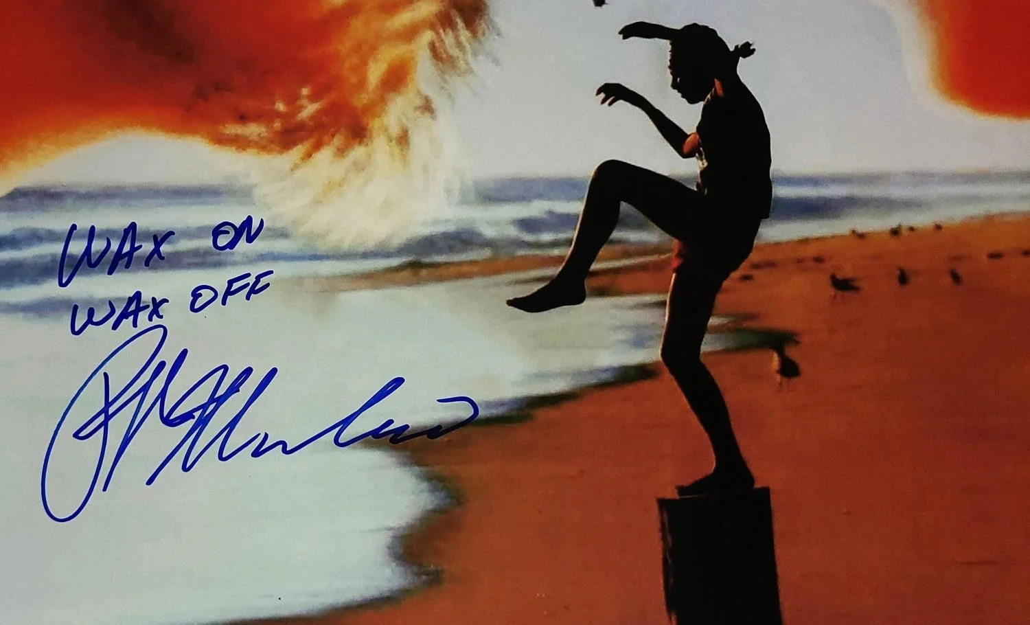 Ralph Macchio Autographed The Karate Kid 24x36 Poster Wax On Wax Off Exact Proof, image 3