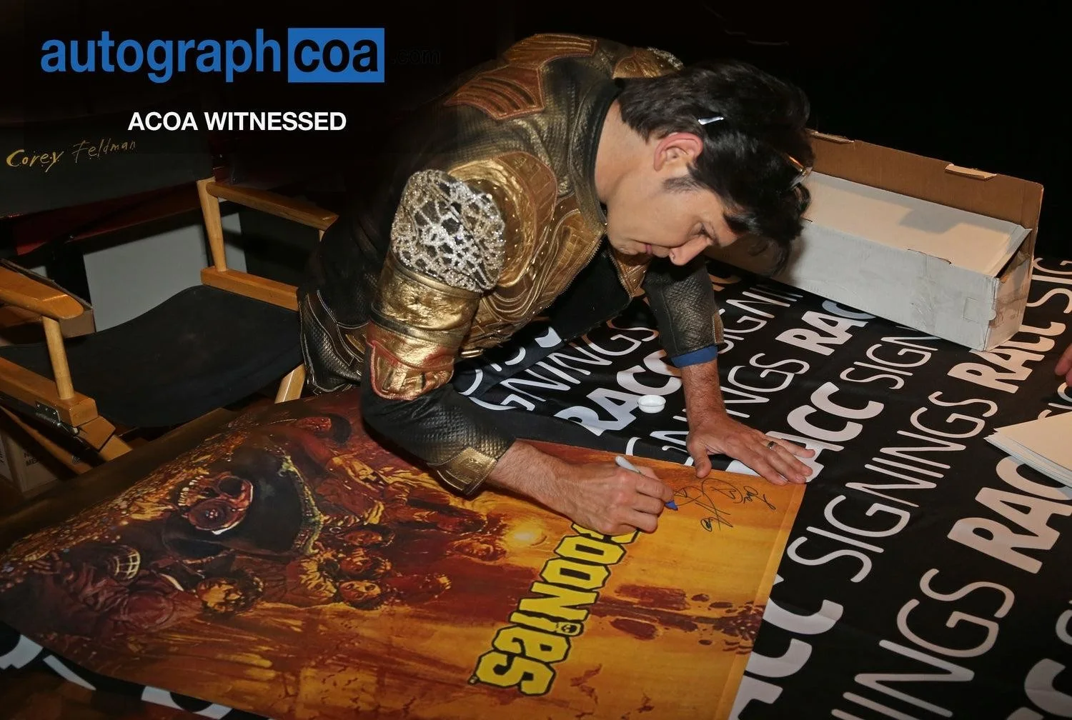 Corey Feldman The Goonies Signed 24x36 Poster ACOA Exact Proof ACOA, image 5