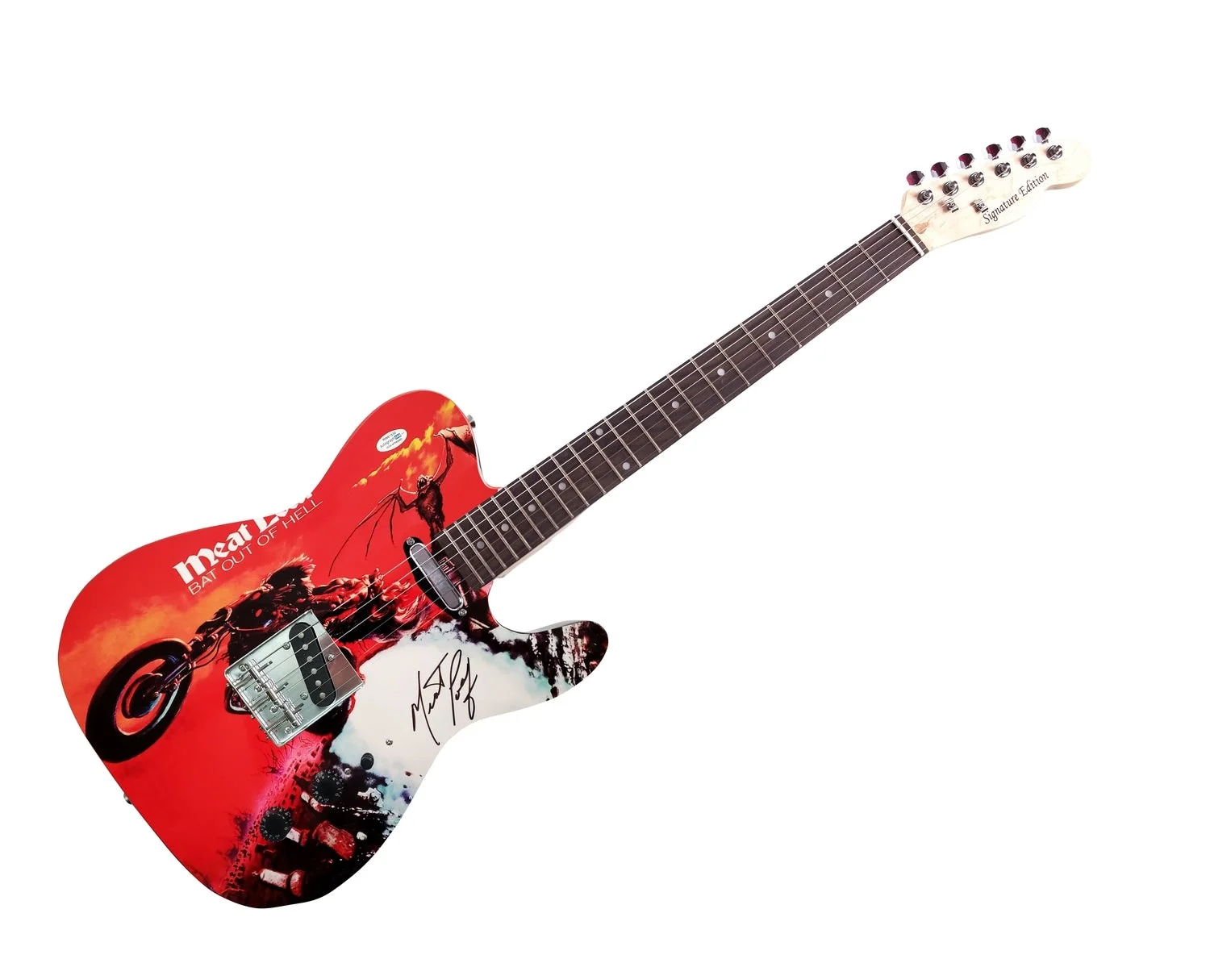Meat Loaf Autographed Bat Out Of Hell Album LP Graphics Guitar Exact Video Proof, изображение 2