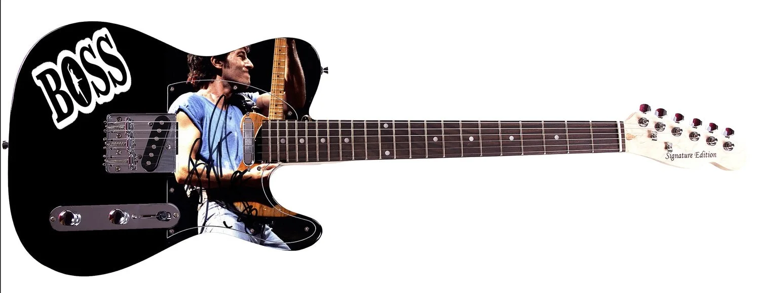 Bruce Springteen Signed Live Concert Photo W Rare Sketch Graphics Guitar, изображение 2
