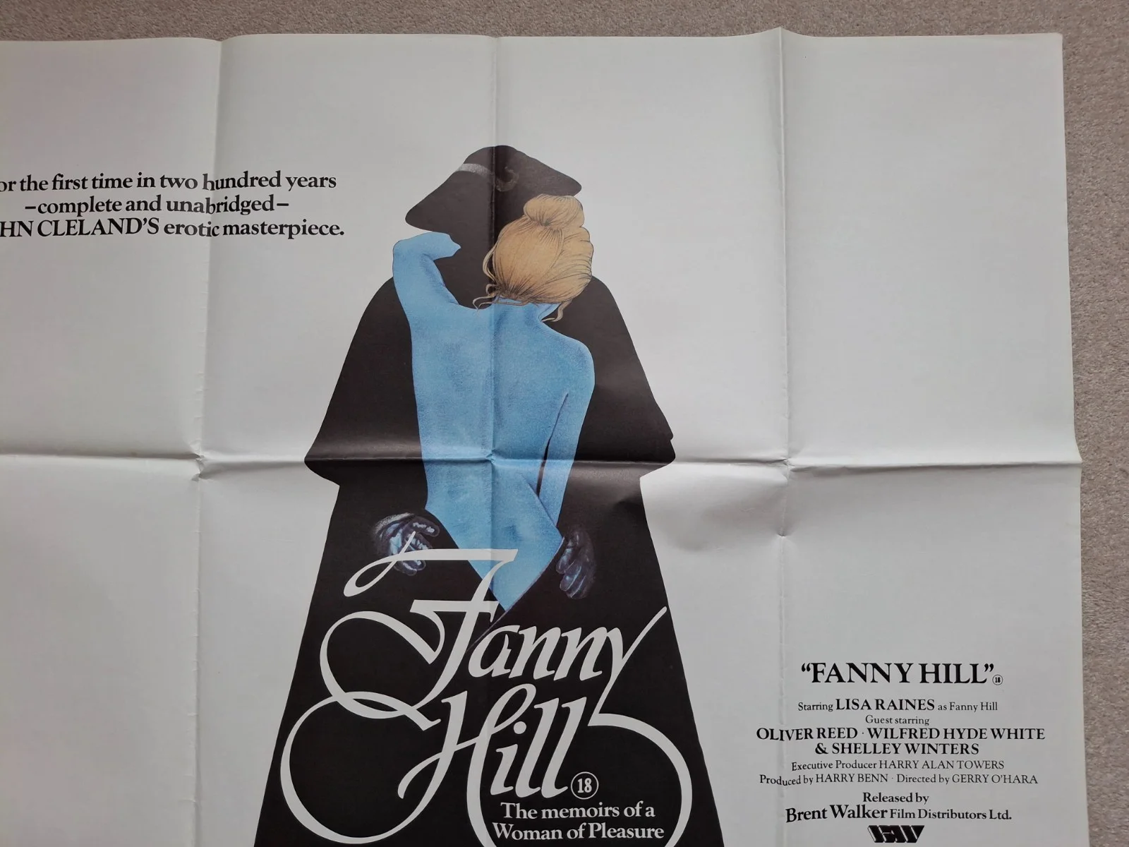 Fanny Hill Original Rare Cinema Movie Film Quad Poster, изображение 3