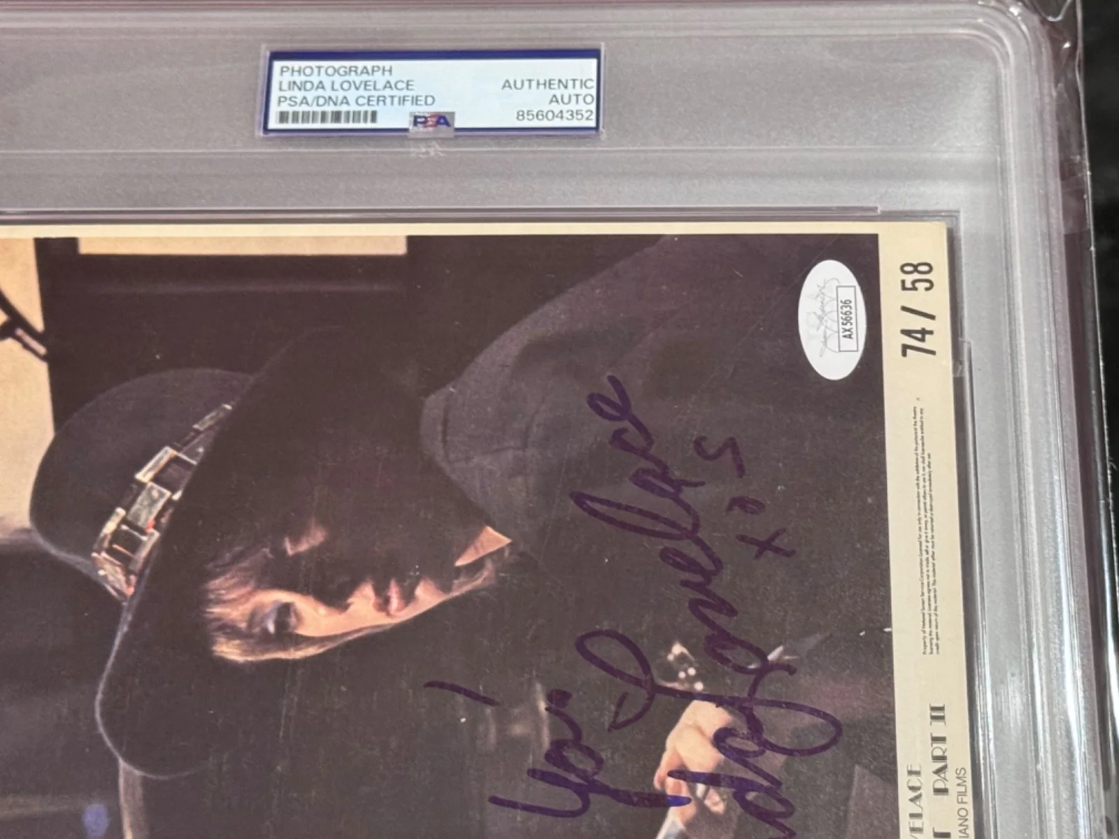 Linda Lovelace — Signed Linda Lovelace Photo Deep Throat Adult Star Original Lobby Card Auto PSA, изображение 3