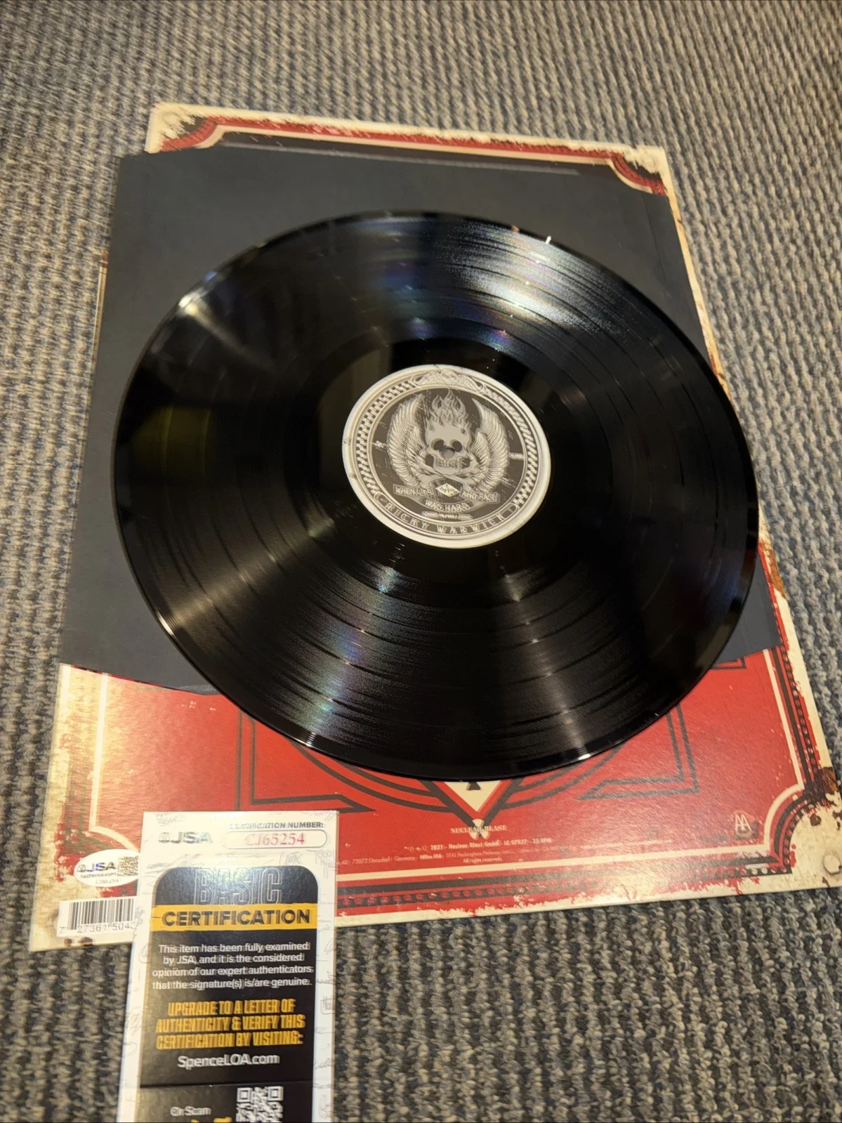 Ricky Warwick Signed Autographed Record When Life Was Hard… Vinyl Record W/ JSA, image 5