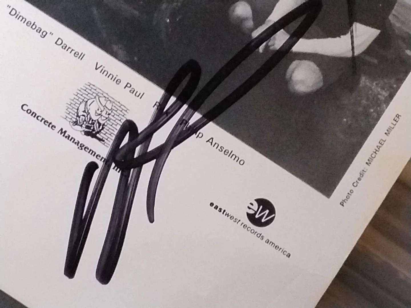 RARE ORIGINAL Pantera Band all 4 w/ Dimebag Darrell Photo Autographed 4x6 SIGNED, изображение 5