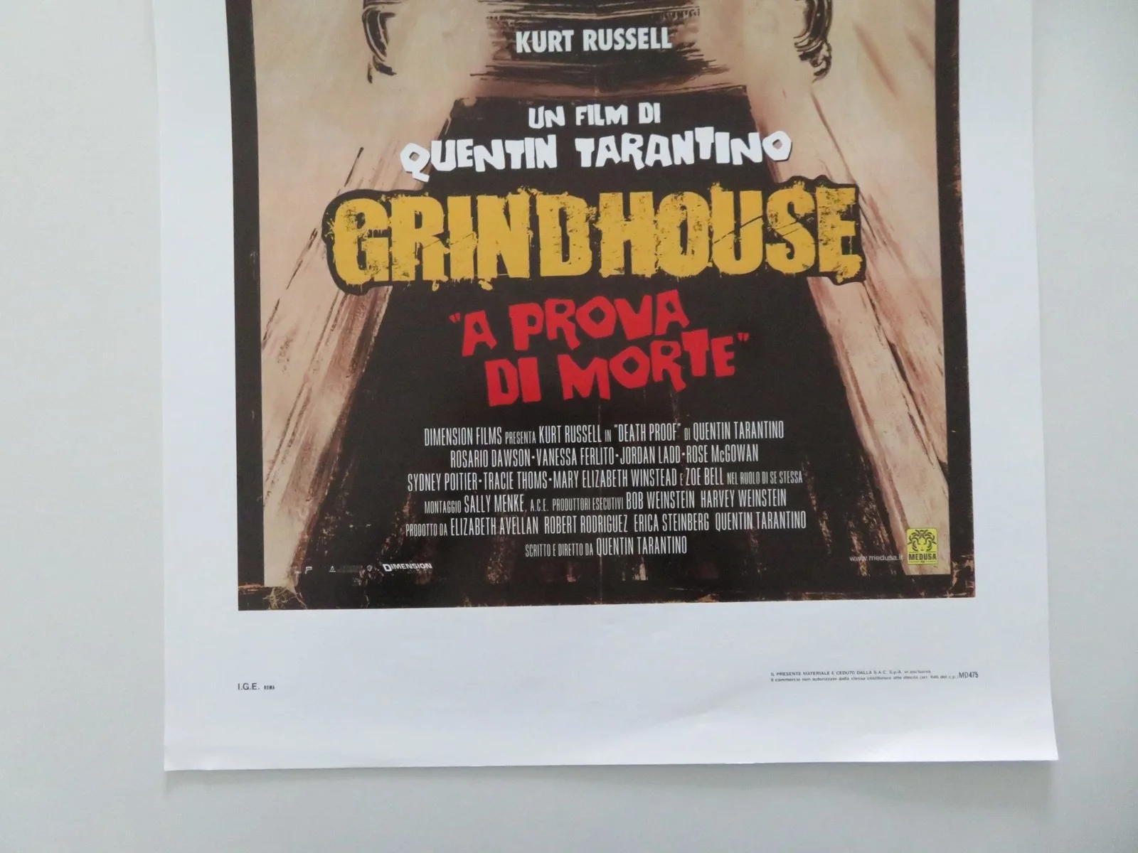 GRINDHOUSE ITALIAN LOCANDINA POSTER KURT RUSSELL QUENTIN TARANTINO 2007, изображение 4