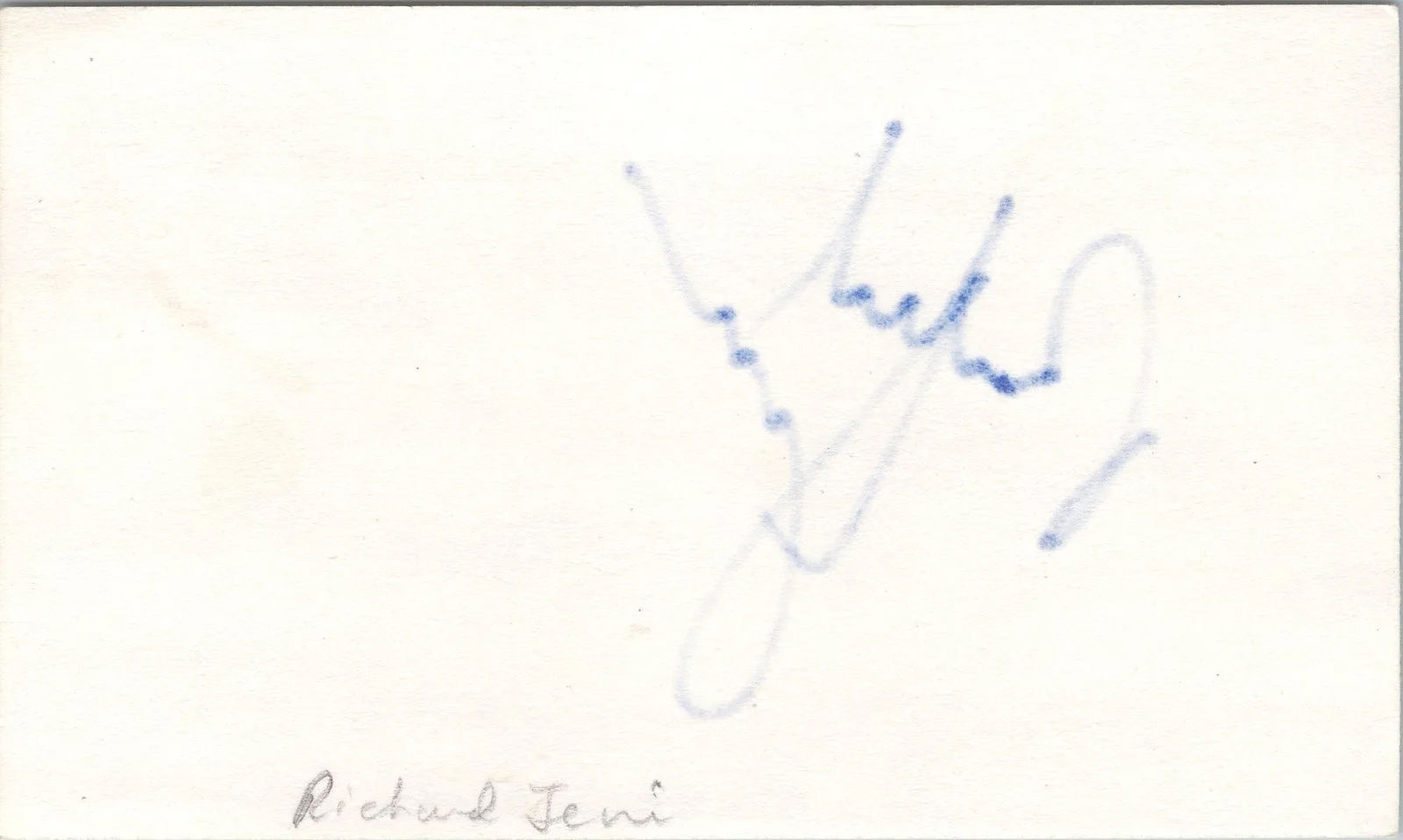 Richard Jeni — Richard Jeni Signed 3x5 Index Card The Mask, Comedian Autographed, изображение 2