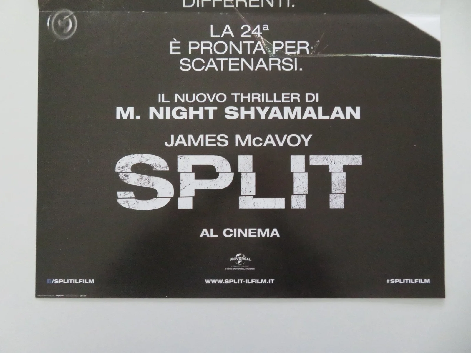 SPLIT ITALIAN LOCANDINA POSTER JAMES MCAVOY ANYA TAYLOR-JOY 2016, image 4