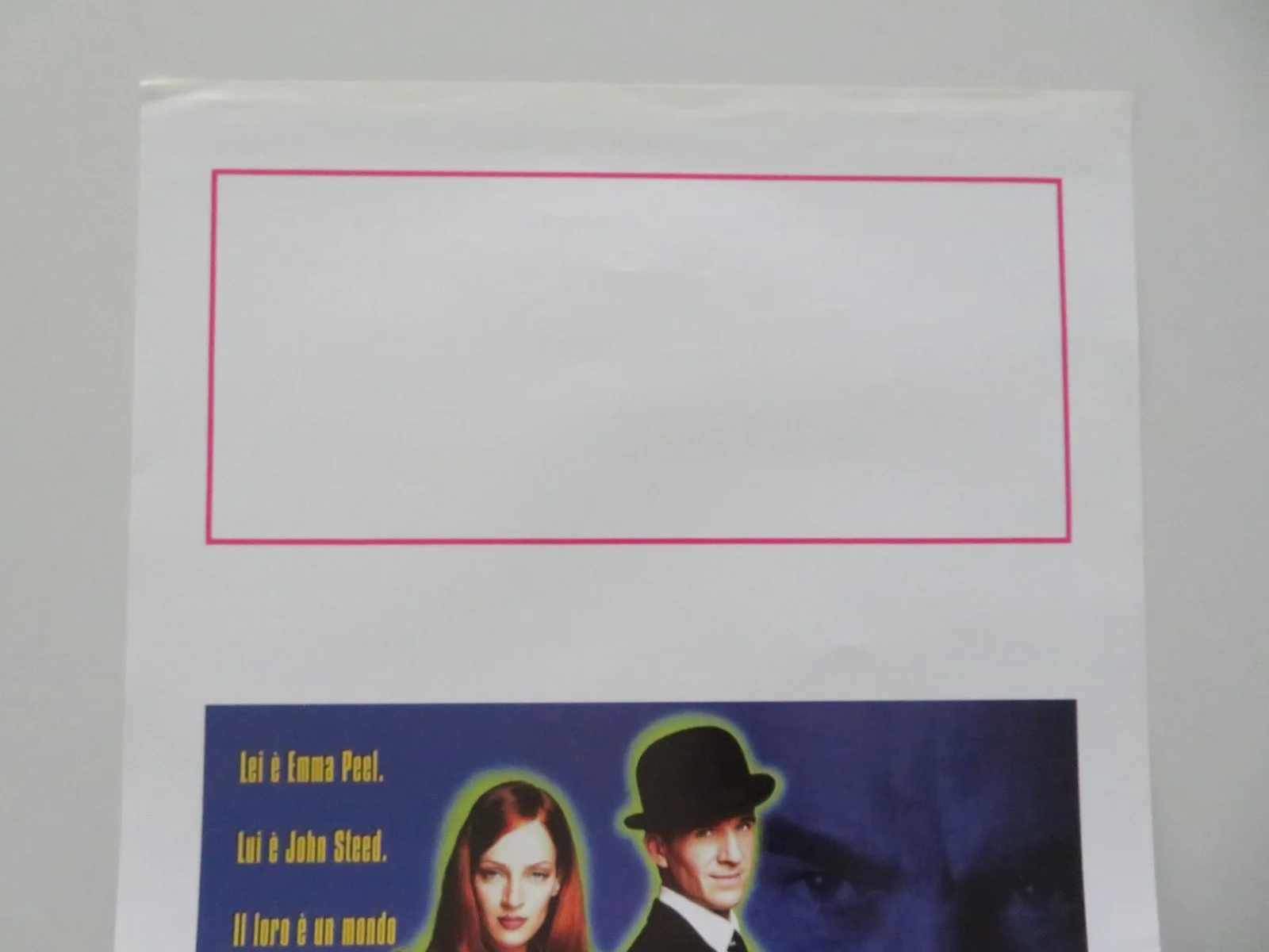 THE AVENGERS ITALIAN LOCANDINA POSTER RALPH FIENNES UMA THURMAN 1998, изображение 2
