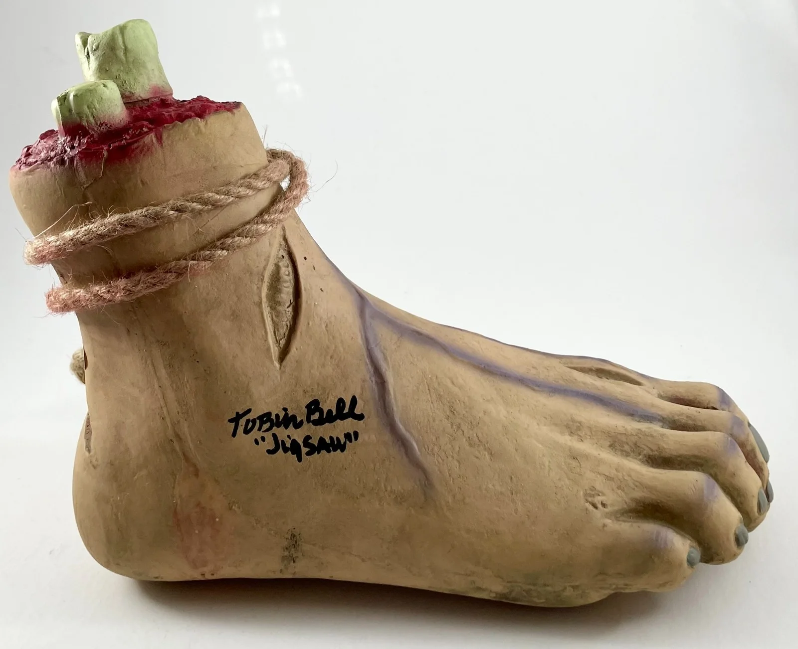 Tobin Bell — Tobin Bell Signed SAW Severed Foot Prop Authentic Autograph Jigsaw JSA COA