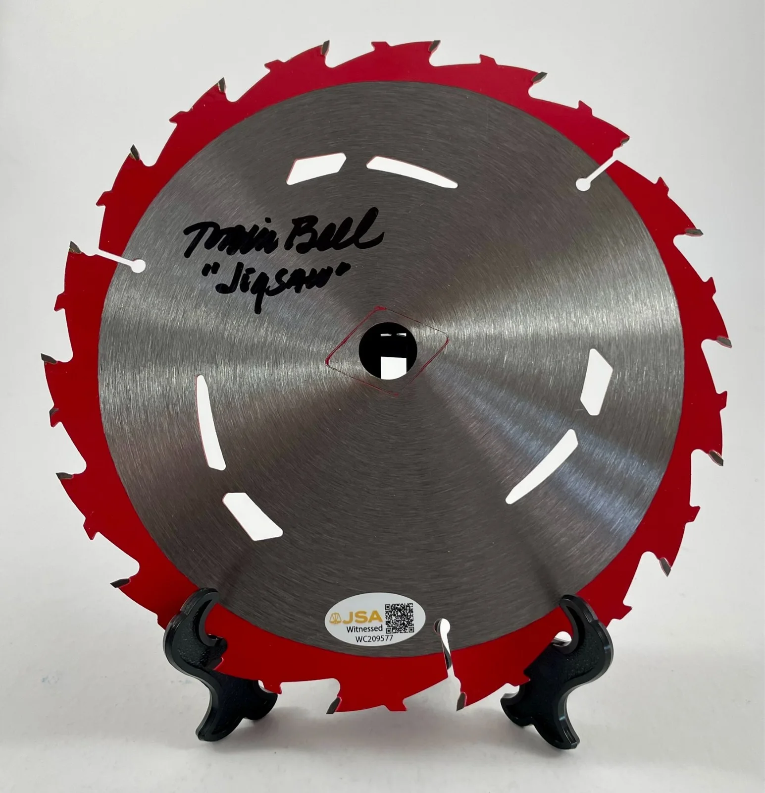 Tobin Bell — Tobin Bell Signed SAW Jigsaw 7" Sawblade Authentic Autograph JSA Witness COA