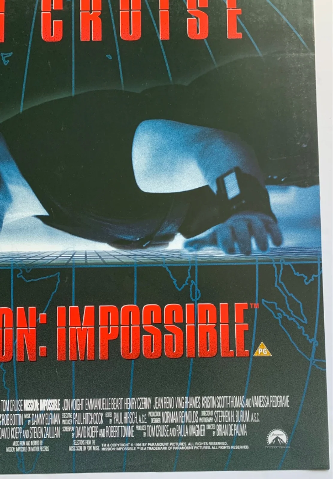 MISSION IMPOSSIBLE / VINTAGE VIDEO FILM POSTER 1990’S BRITISH TOM CRUISE, image 4
