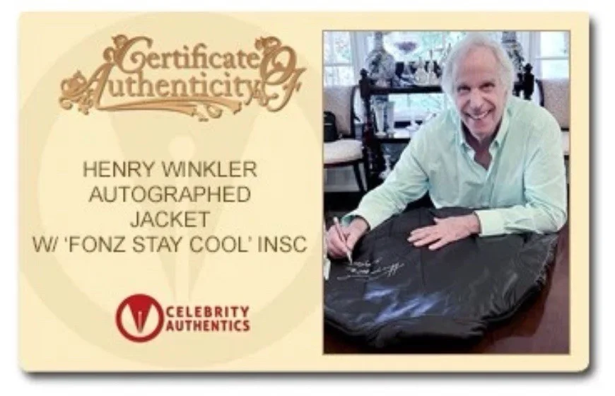 Henry Winkler — Henry Winkler Autographed Happy Days Fonzie Leather Jacket with Stay Cool - Fonz, изображение 2