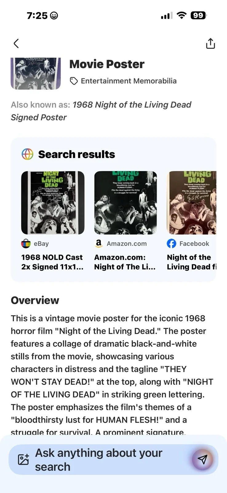 Director George Romero — George A. Romero Signed Night Of The Living Dead Poster Horror Rare 10x13, изображение 2